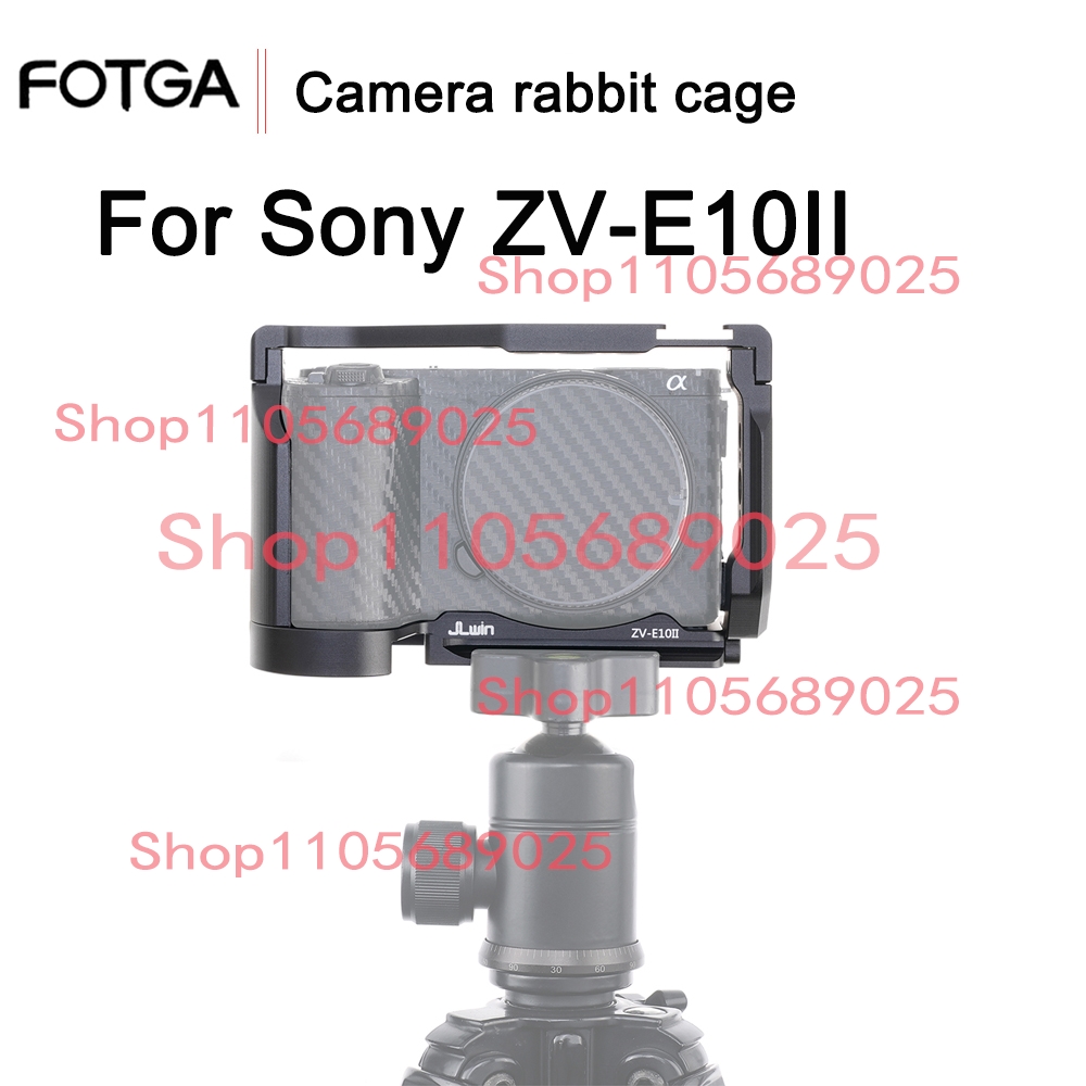 Sony Camera Zv-E10 - ZVE10II 카메라 케이지(나무 손잡이 포함) 상단