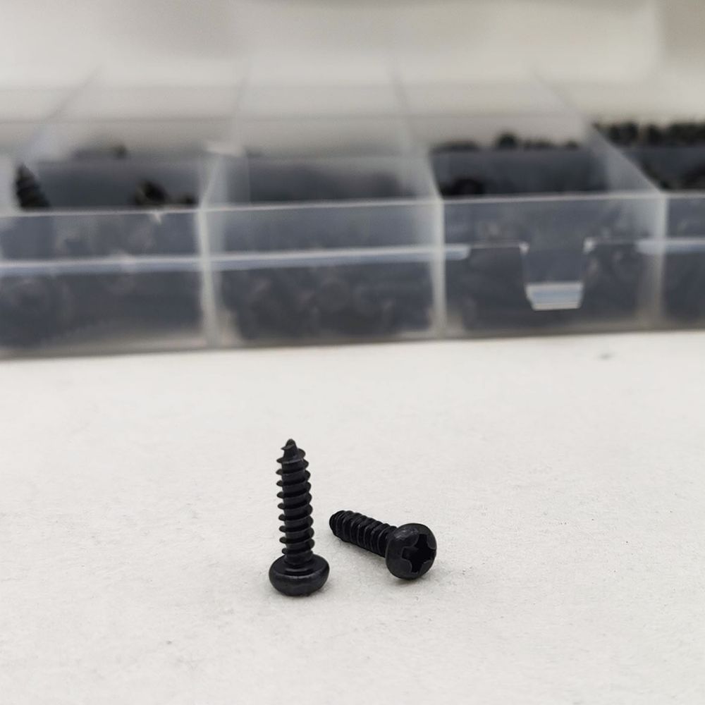 Electronics Repair Hobby - 검은색 탄소강 재질의 자가 태핑 나사,